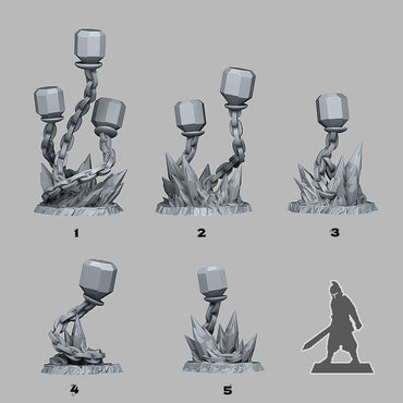 3D Printed Fantastic Plants and Rocks Underdark Crystal Lights 28mm - 32mm D&D Wargaming (Online Only)