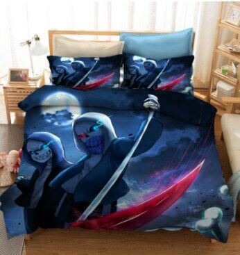 Undertale Sans Cosplay 3 Piece Bedding Set Quilt Cover (Online Order Only)