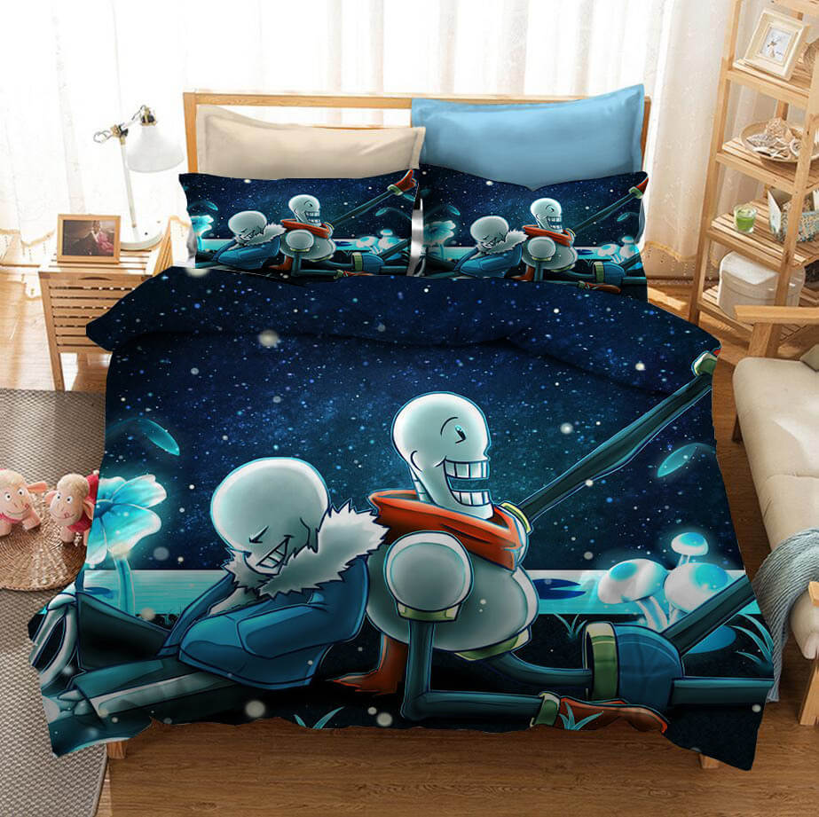 Undertale Sans Cosplay 3 Piece Bedding Set Quilt Cover (Online Order Only)