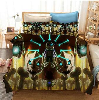 Undertale Sans Cosplay 3 Piece Bedding Set Quilt Cover (Online Order Only)