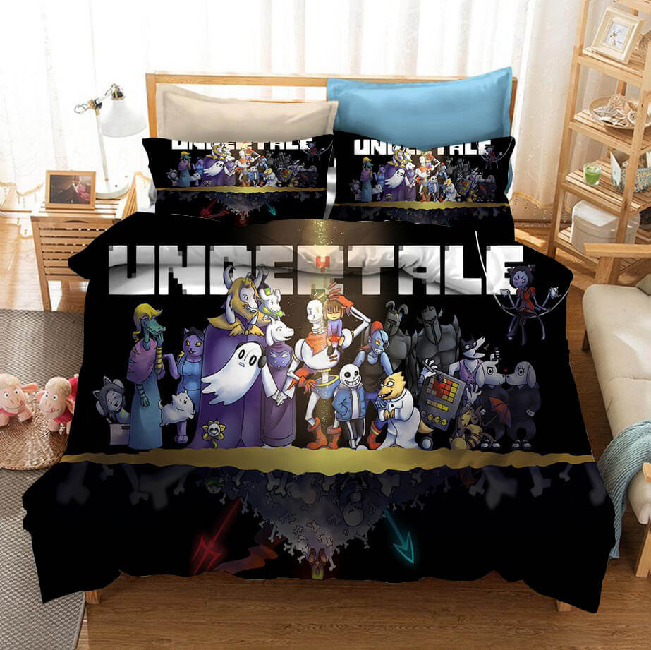 Undertale Sans Cosplay 3 Piece Bedding Set Quilt Cover (Online Order Only)