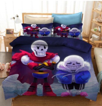 Undertale Sans Cosplay 3 Piece Bedding Set Quilt Cover (Online Order Only)