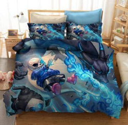 Undertale Sans Cosplay 3 Piece Bedding Set Quilt Cover (Online Order Only)