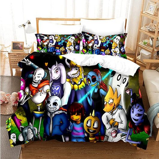 Undertale Sans Cosplay 3 Piece Bedding Set Quilt Cover (Online Order Only)