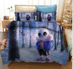 Undertale Sans Cosplay 3 Piece Bedding Set Quilt Cover (Online Order Only)