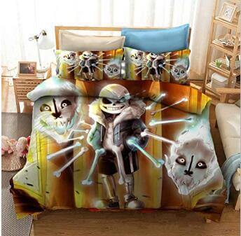 Undertale Sans Cosplay 3 Piece Bedding Set Quilt Cover (Online Order Only)