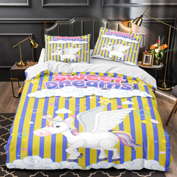Unicorn Bedding Set Quilt Duvet Cover Bedding Sets for Kids Gift (Online Order Only)