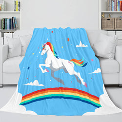 Unicorn Blanket Flannel Fleece Throw Blanket Girls Birthday Gift (Online Order Only)