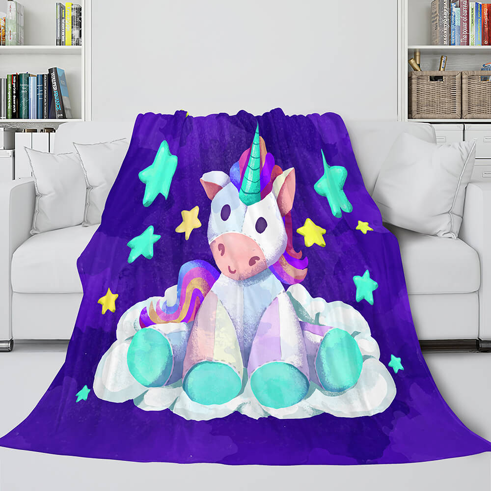 Unicorn Blanket Flannel Fleece Throw Blanket Girls Birthday Gift (Online Order Only)