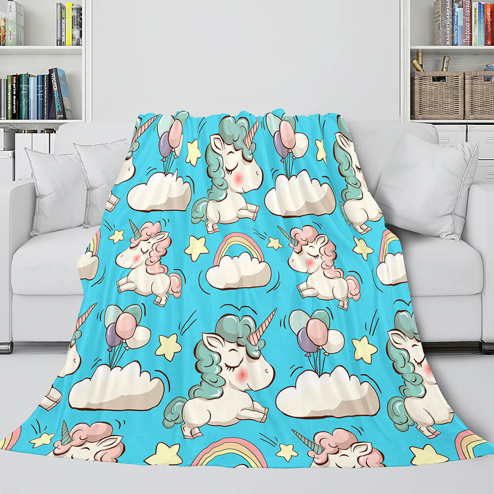 Unicorn Blanket Flannel Fleece Throw Blanket Girls Birthday Gift (Online Order Only)