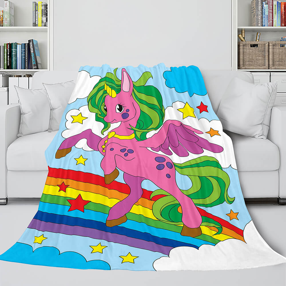 Unicorn Blanket Flannel Fleece Throw Blanket Girls Birthday Gift (Online Order Only)