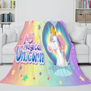 Unicorn Blanket Flannel Fleece Throw Blanket Girls Birthday Gift (Online Order Only)