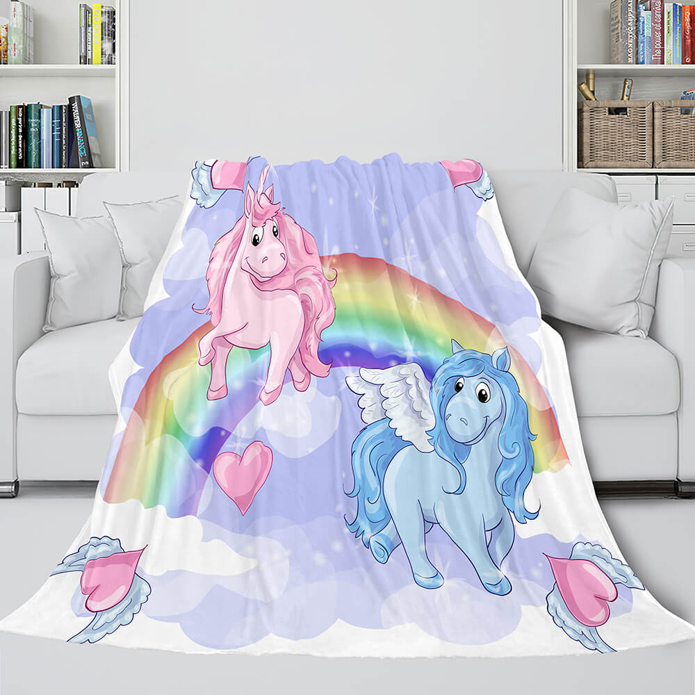 Unicorn Blanket Flannel Fleece Throw Cosplay Blanket Christmas Gift (Online Order Only)