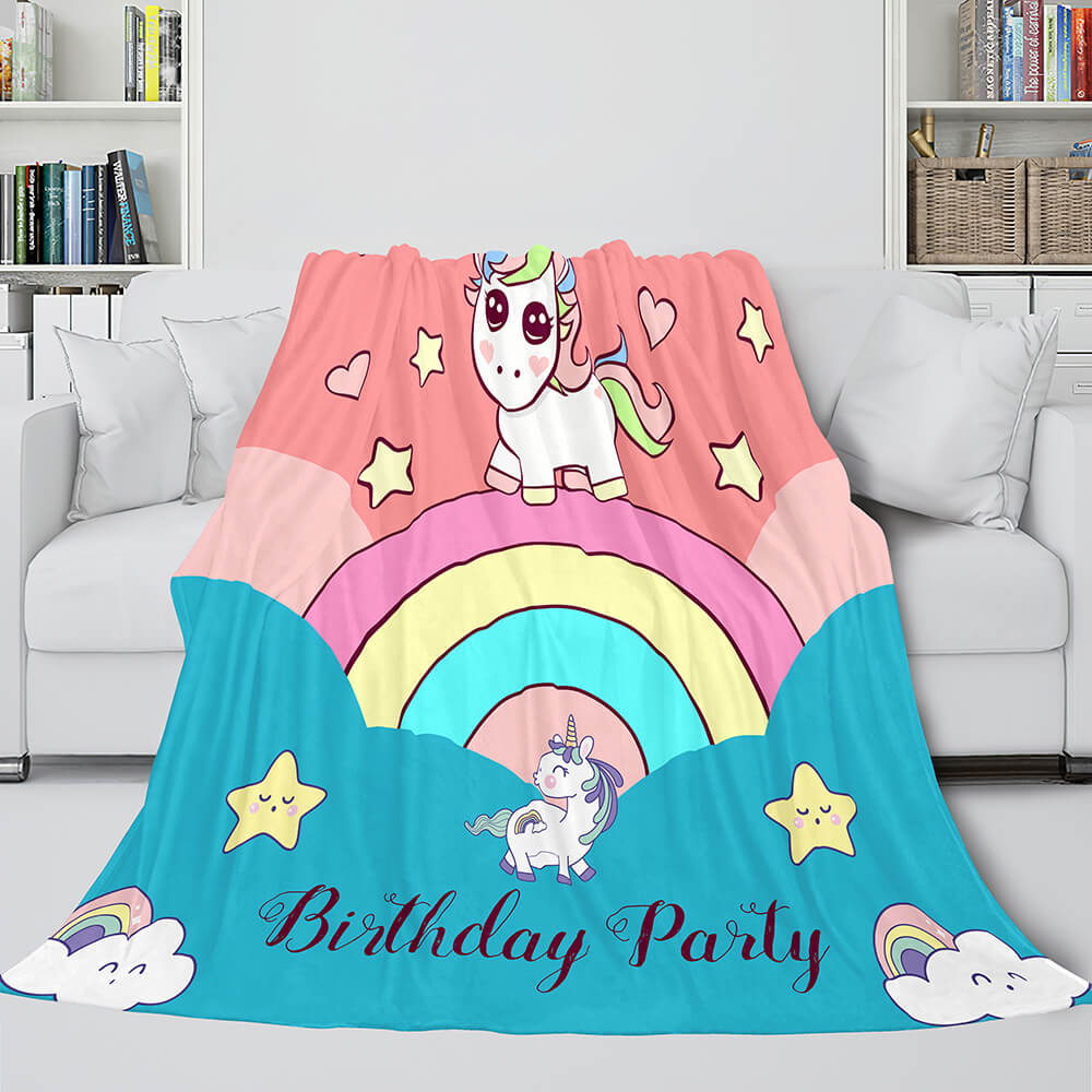 Unicorn Blanket Flannel Fleece Throw Cosplay Blanket Christmas Gift (Online Order Only)
