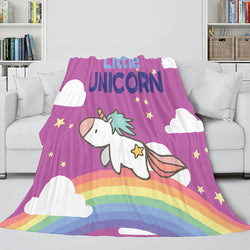 Unicorn Blanket Flannel Fleece Throw Cosplay Blanket Christmas Gift (Online Order Only)