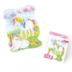 Unicorns 25 Piece Mini Shaped Jigsaw Puzzle Paper House