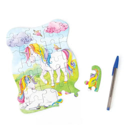 Unicorns 25 Piece Mini Shaped Jigsaw Puzzle Paper House