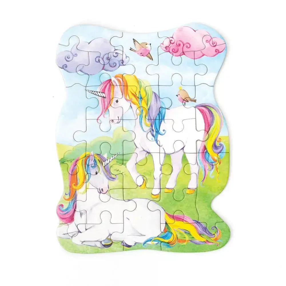 Unicorns 25 Piece Mini Shaped Jigsaw Puzzle Paper House