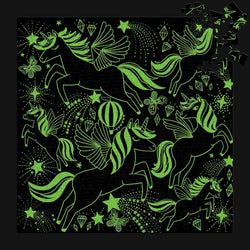 Unicorns Illuminated 300 Piece Glow in the Dark Jigsaw Puzzle Mudpuppy (ONLINE ORDER ONLY)