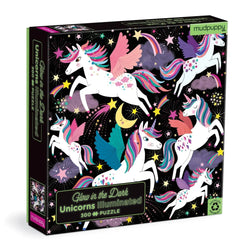 Unicorns Illuminated 300 Piece Glow in the Dark Jigsaw Puzzle Mudpuppy (ONLINE ORDER ONLY)