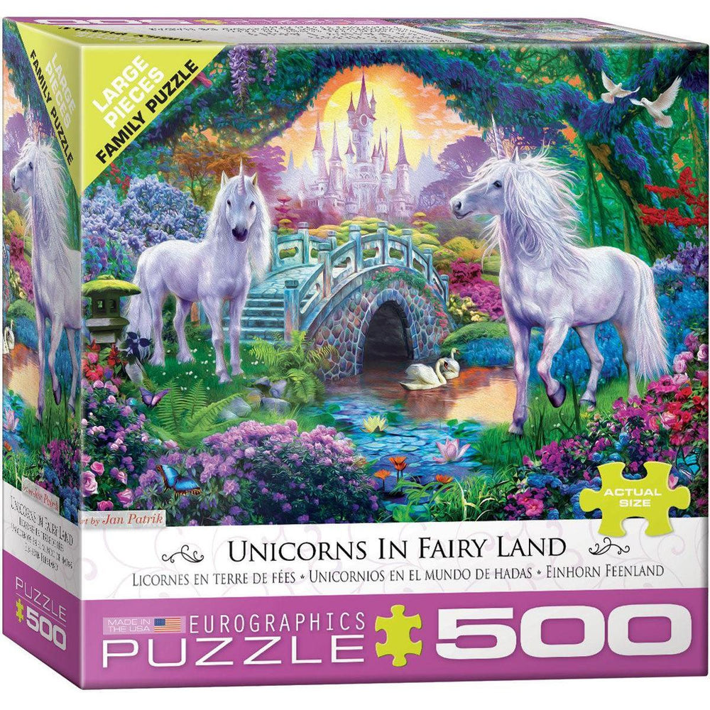 Unicorns in Fairyland 500 Piece Jigsaw Puzzle Eurographics (ONLINE ORDER ONLY)
