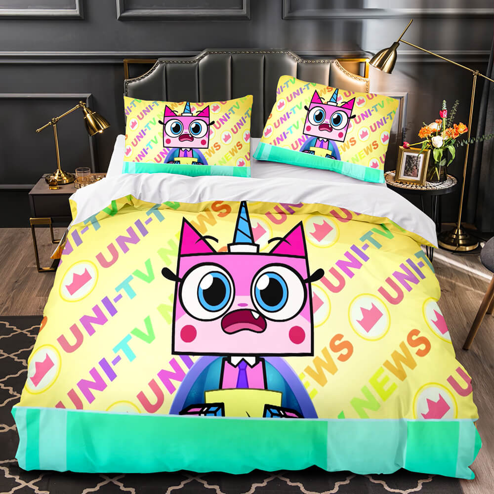 Unikitty Bedding Set Quilt Duvet Cover Bedding Sets Kids Birthday Gift (Online Order Only)