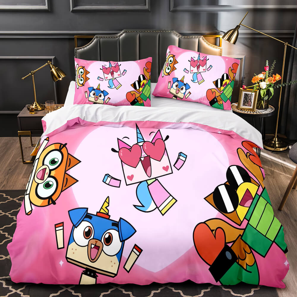 Unikitty Bedding Set Quilt Duvet Cover Bedding Sets Kids Birthday Gift (Online Order Only)