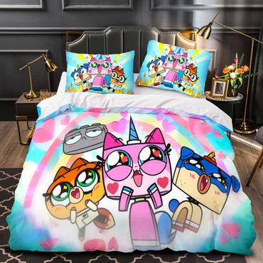 Unikitty Bedding Set Quilt Duvet Cover Bedding Sets for Kids Gift (Online Order Only)