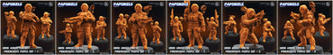 3D Printed Papsikels Union Armed Forces Progressive People Set 28mm 32mm (Online Only)