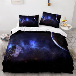 Universe Sky Outer Space 3 Piece Bedding Set Quilt Covers (Online Order Only)