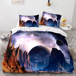 Universe Sky Outer Space 3 Piece Bedding Set Quilt Covers (Online Order Only)