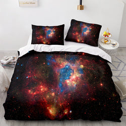 Universe Sky Outer Space 3 Piece Bedding Set Quilt Covers (Online Order Only)