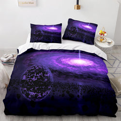 Universe Sky Outer Space 3 Piece Bedding Set Quilt Covers (Online Order Only)