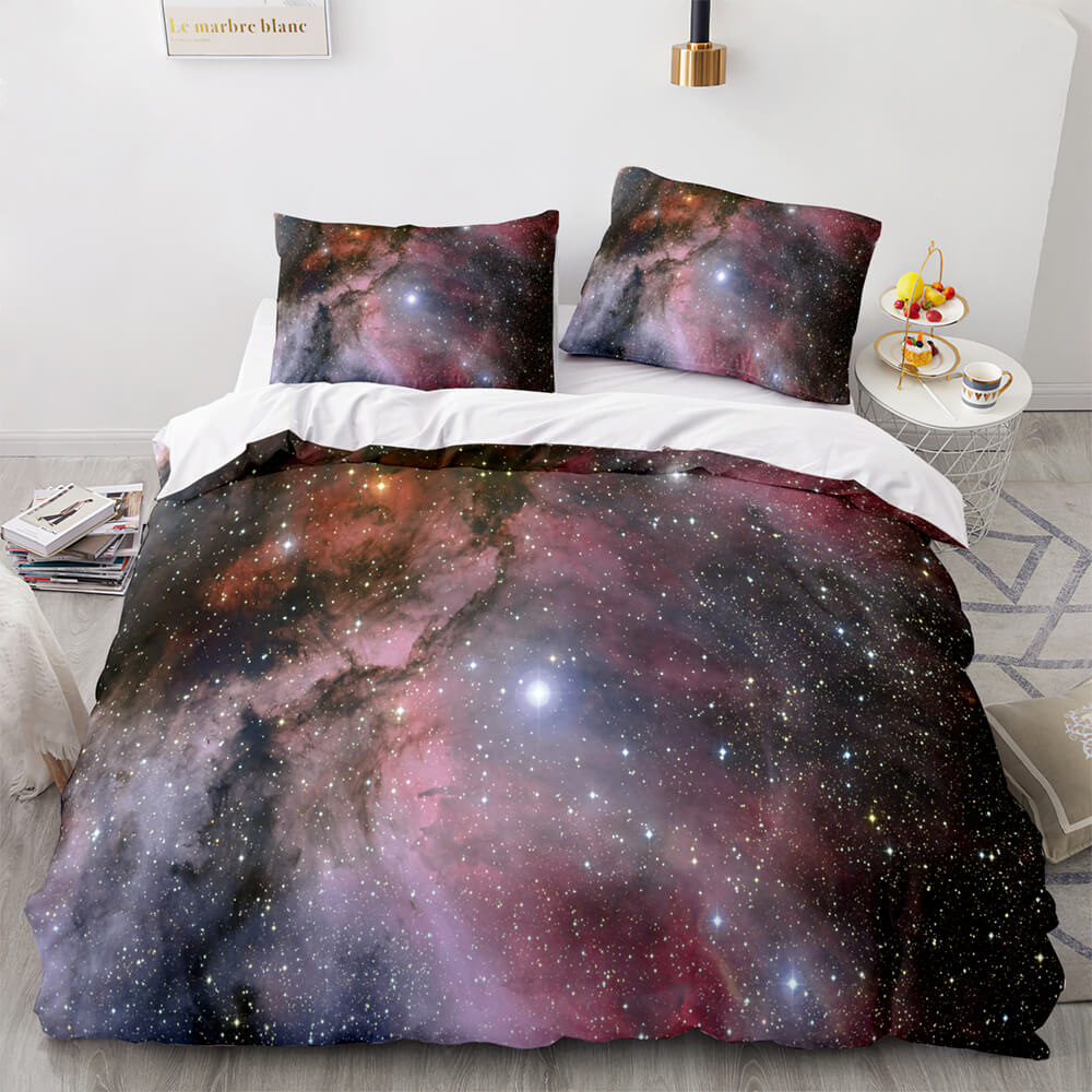 Universe Sky Outer Space 3 Piece Bedding Set Quilt Covers (Online Order Only)