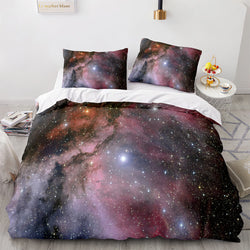 Universe Sky Outer Space 3 Piece Bedding Set Quilt Covers (Online Order Only)