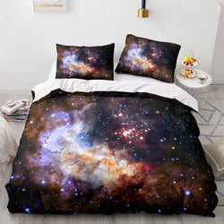 Universe Sky Outer Space 3 Piece Bedding Set Quilt Covers (Online Order Only)