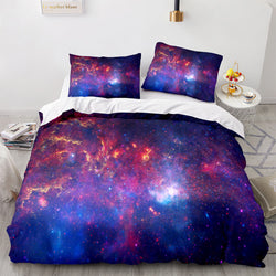 Universe Sky Outer Space 3 Piece Bedding Set Quilt Covers (Online Order Only)