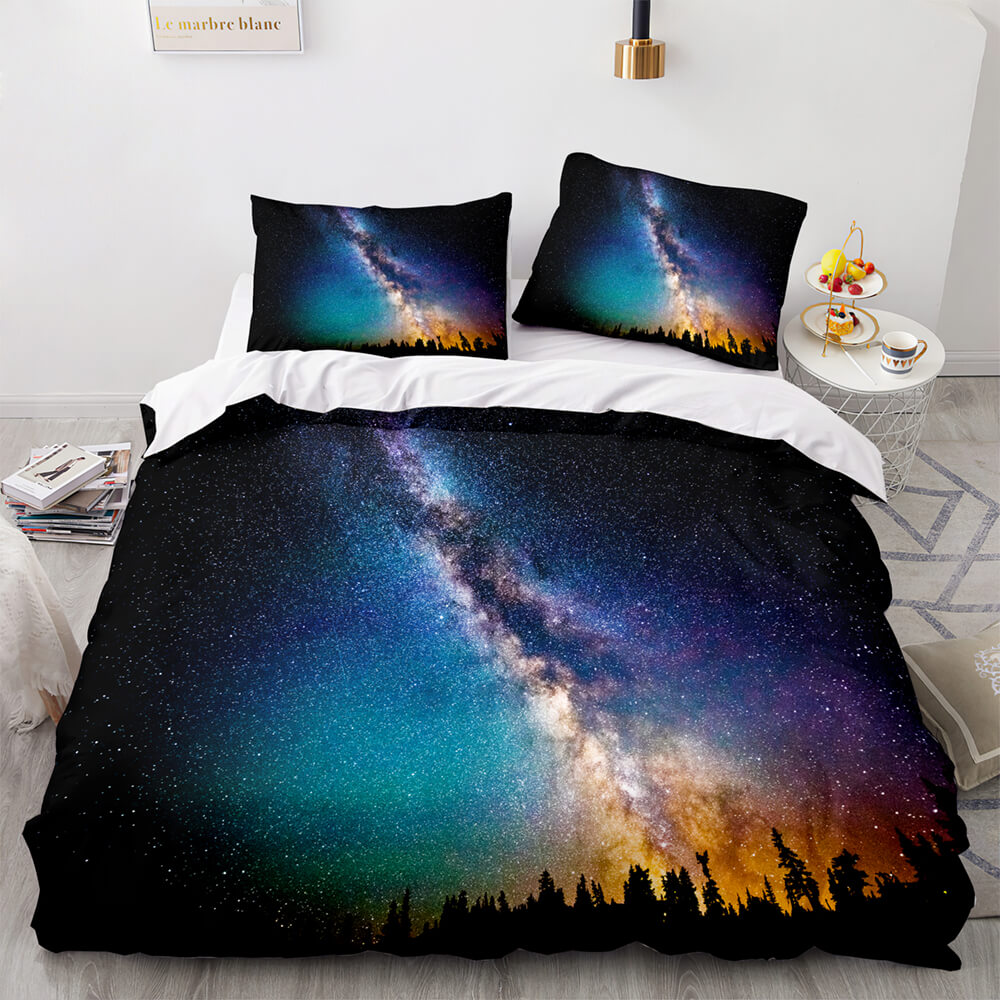 Universe Sky Outer Space 3 Piece Bedding Set Quilt Covers (Online Order Only)