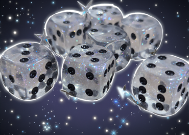 The Time Walker | Clear Glitter 16mm d6 Dice w/Black (Online Only)