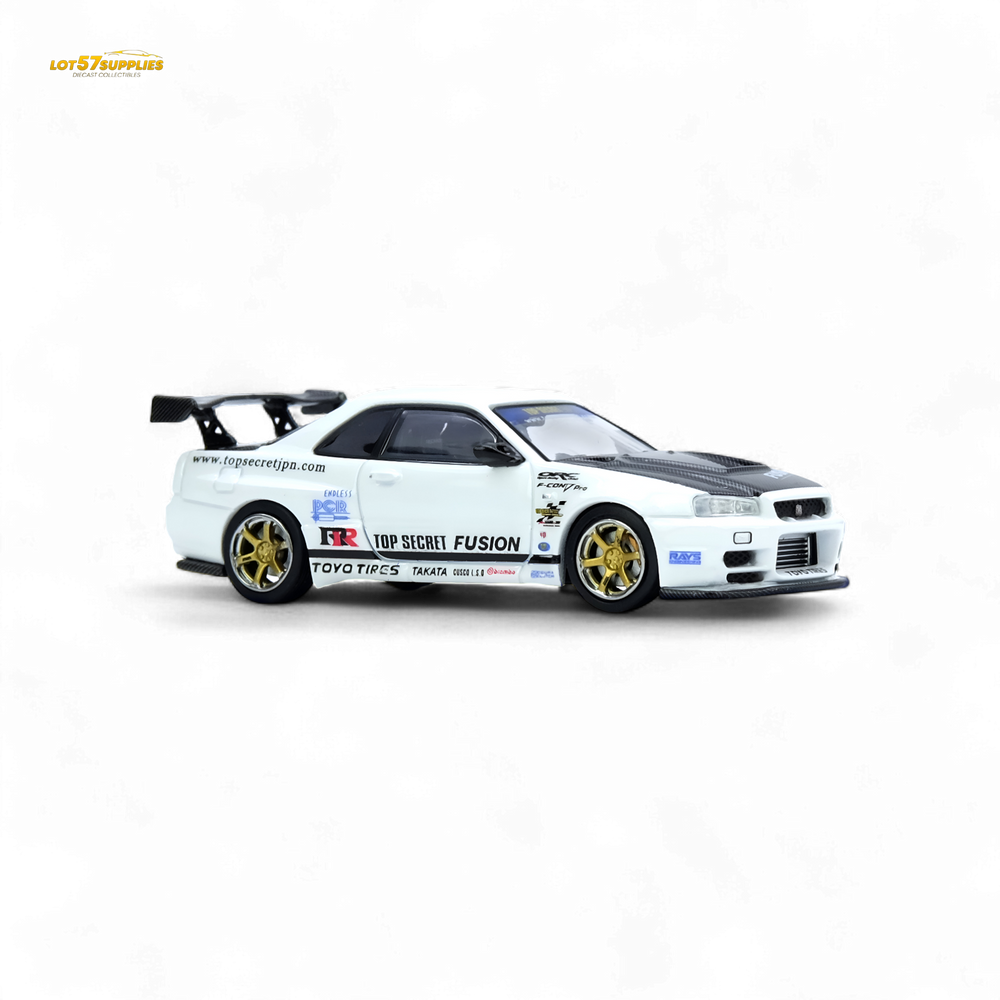 (Pre-Order) Inno64 Top Secret R34 GT-R - White 1:64 (ONLINE ORDER ONLY)