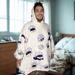 Jujutsu Kaisen Gojo Wearable Blanket Hoodie for Adults & Kids | OLM Toys (ONLINE ORDER ONLY)