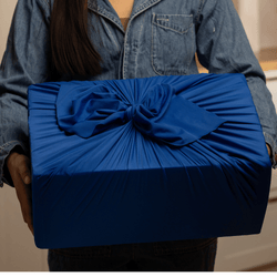 Set of 3 (S, L, XL) Reusable Cloth Furoshiki Gift Wrap | Deep Blue (ONLINE ORDER ONLY)