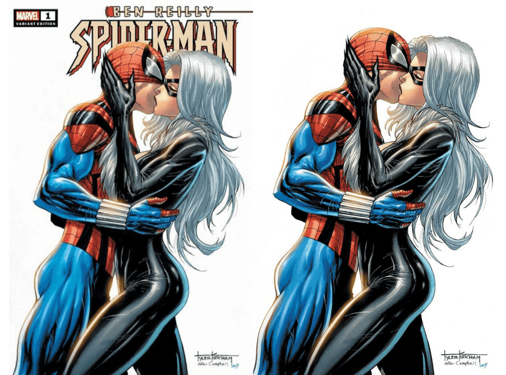 Ben Reilly Spider-Man #1 Tyler Kirkham Variant Black Cat Kiss (01/19/2022) Marvel (ONLINE ORDER ONLY)