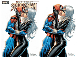 Ben Reilly Spider-Man #1 Tyler Kirkham Variant Black Cat Kiss (01/19/2022) Marvel (ONLINE ORDER ONLY)
