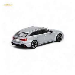 Mini-GT Audi RS 6 Avant Carbon Black Edition Florett Silver Limited Edition 1:64 (ONLINE ORDER ONLY)