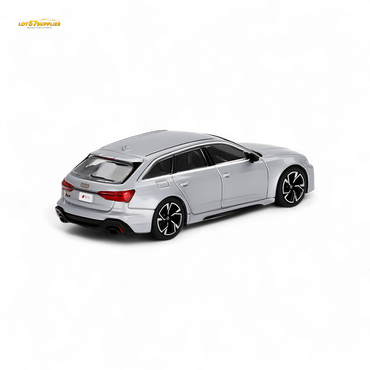 Mini-GT Audi RS 6 Avant Carbon Black Edition Florett Silver Limited Edition 1:64 (ONLINE ORDER ONLY)