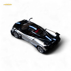 Tarmac Works Global64 Pagani Huayra BC Grigio Mercurio 2-Tone Silver/Blk 1:64 (ONLINE ORDER ONLY)