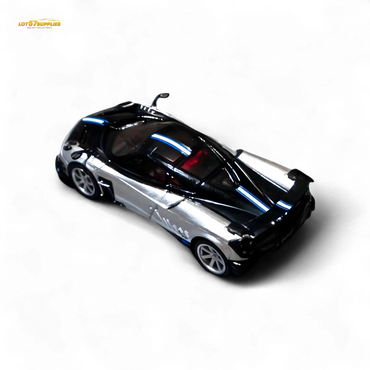 Tarmac Works Global64 Pagani Huayra BC Grigio Mercurio 2-Tone Silver/Blk 1:64 (ONLINE ORDER ONLY)