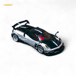 Tarmac Works Global64 Pagani Huayra BC Grigio Mercurio 2-Tone Silver/Blk 1:64 (ONLINE ORDER ONLY)