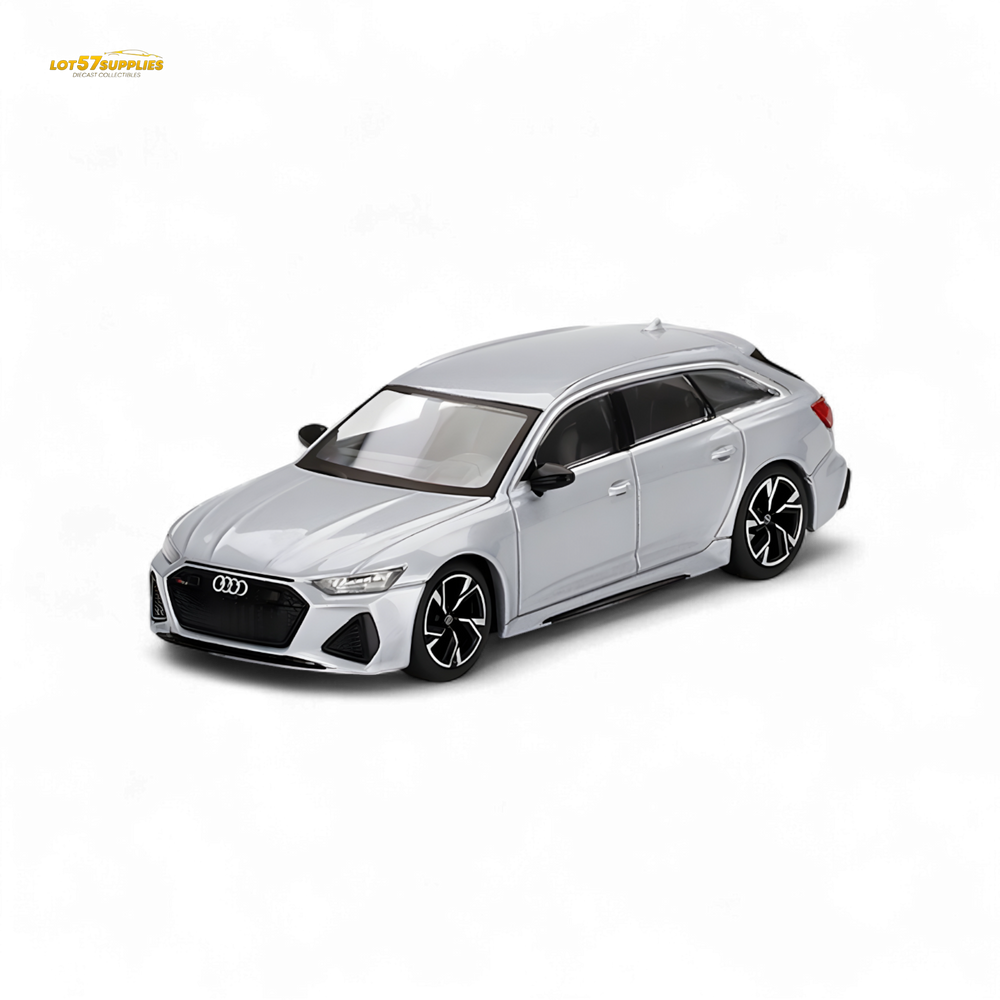 Mini-GT Audi RS 6 Avant Carbon Black Edition Florett Silver Limited Edition 1:64 (ONLINE ORDER ONLY)